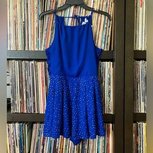 BLUE RHINESTONE SPARKLY ROMPER
